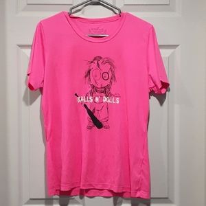 Balls n' dolls custom t shirt bright pink